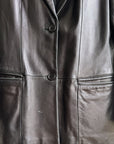 Ebony Classic Leather Blazer