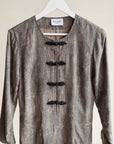 Charcoal Baroque Frog Closure Jacket - Hey Jude