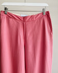 Petal Pink Silk Capri Pants