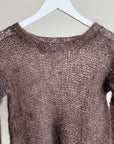 Chocolate Loose Knit Mohair Sweater