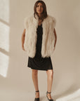 Ivory Mongolian Fur Vest