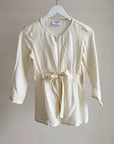 Eggshell Hemp Keyhole Tie Top
