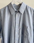 Blue Stripe Cotton Button Up