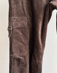 Chocolate Low Rise Suede Cargo Pants - Hey Jude