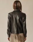 Black Leather Zip Jacket