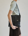 Black Leather Messanger Bag - Hey Jude