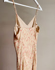 Blush Floral Silk Slip Dress