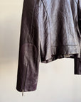 Eggplant Leather Utility Jacket