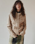 Stone Leather Zip Jacket