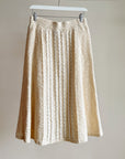 Cream Boucle Knit Linen Skirt