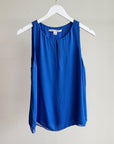 DVF Blueberry Silk Keyhole Top - Hey Jude