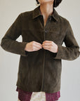 Seaweed Suede Leather Jacket