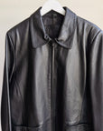 Soot Zip Leather Jacket - Hey Jude