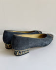 Navy Suede Art Deco Pumps | Size 7.5