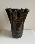 Chocolate Swirl Blown Glass Vase