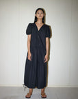 Deiji Studios | Draw Hem Dress in Black