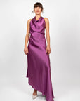 hijulez | Silk Skirt in Magenta