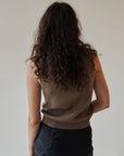 Walnut Textured Knit Vest