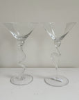 Wavy Stem Martini Glasses