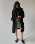 Black Cotton Trench Coat