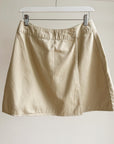 Beige Asymmetrical Wrap Skirt