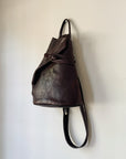 Espresso Wrap Leather Backpack
