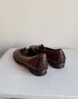 Teak Leather Tassel Loafers | Size 6