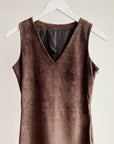 Chocolate Suede Shift Dress