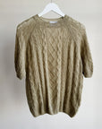 Moss Sheer Cable Knit Tee