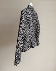 Zebra Print Silk + Wool Zip Jacket