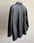 Soot Zip Leather Jacket - Hey Jude