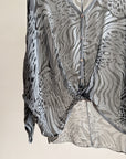 Smoke Sheer Silk Animal Print Top - Hey Jude