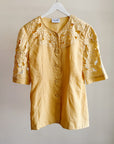Butter Linen Floral Cutwork Blazer