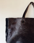 Dark Brown Pony Hair Tote
