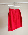 Cherry Linen Mini Skirt