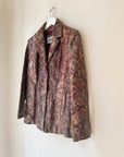 Abstract Snakeskin Leather Blazer