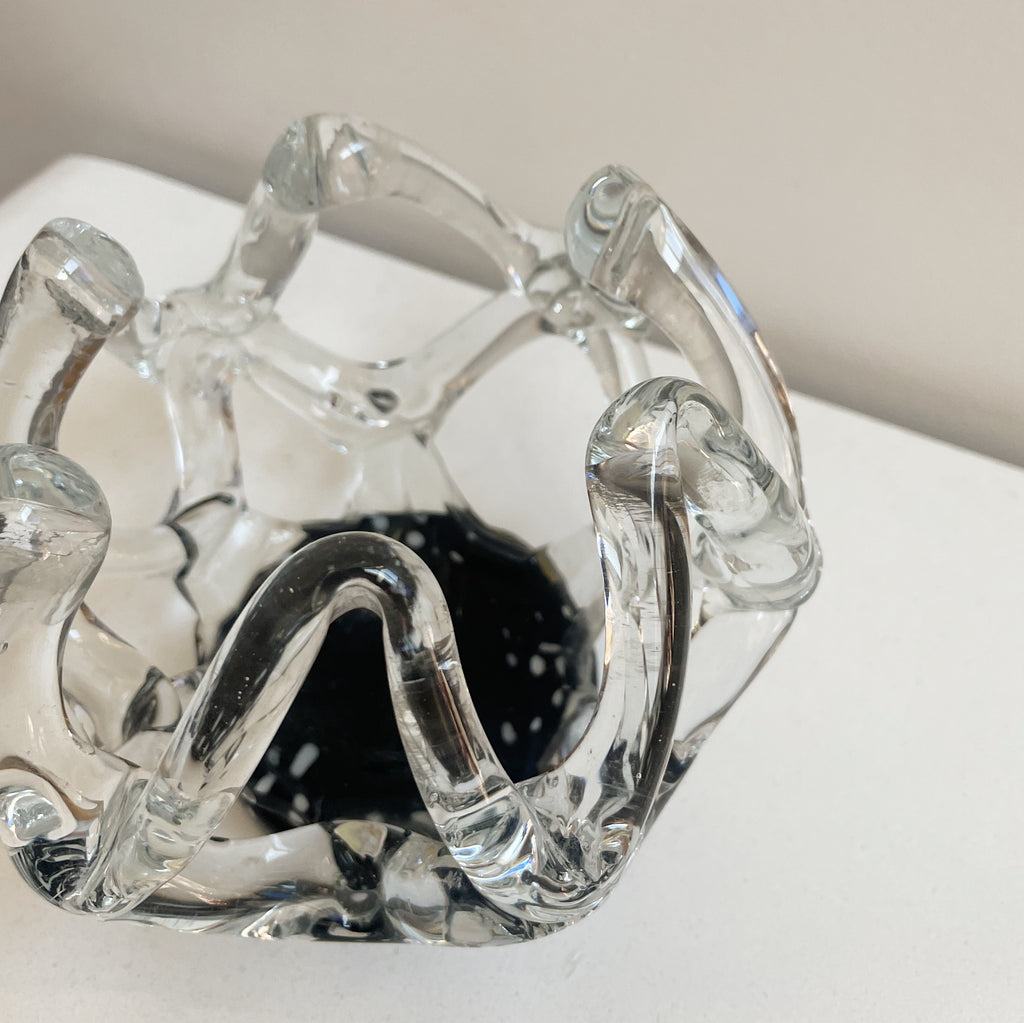 Clear Blown Glass Sculpture