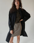Black Cotton Trench Coat