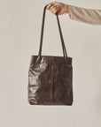 Chocolate Italian Leather Shoulder Bag
