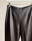Black Soft Leather Pants