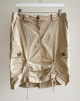 Ruched Utility Mini Skirt