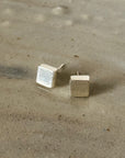 Square Sterling Silver Stud Earrings - Hey Jude