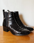 Italian Leather Croc Boots | Size 41 - Hey Jude