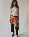 Orange + Brown Equestrian Silk Scarf