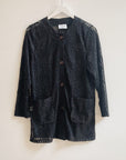 Onyx Sheer Ribbon Cardigan - Hey Jude