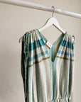 Striped Woven Cotton Long Dress
