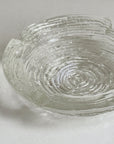 Clear Rippled Glass Ash Tray