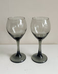 Smokey Bubble Wine Glasses