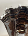 Chocolate Swirl Blown Glass Vase