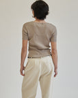 Cream Tailored Relaxed Trousers